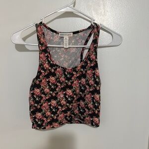 Ambiance Black Floral Crop Top